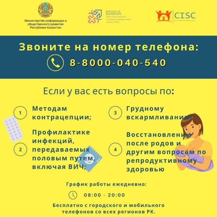 Сенім телефондары! Жас өспірімдердің репродуктивті денсаулығы.